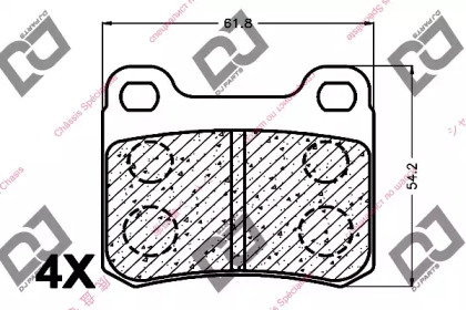 Комплект тормозных колодок DJ PARTS BP1176